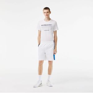 Men's Lacoste Men's Colourblock Panels Lightweight Shorts in White