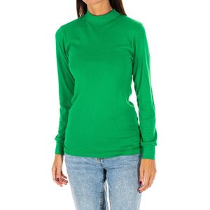 T-shirt met lange mouwen en halfhoge kraag 1625-M dames