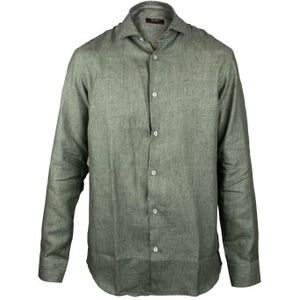 Moorer - Roman SA - Overhemd - Kaki - Slim Fit
