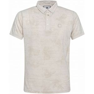 GABBIANO Polo Met All Over Print Sand - Maat XL