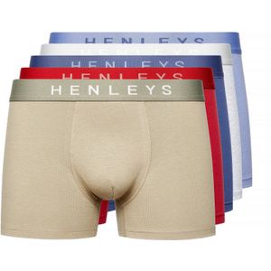 Henleys Heren Motley Boxershorts (Set van 5) (Veelkleurig)