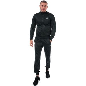 Men's Emporio Armani EA7 Core ID Cotton Tracksuit In Black - Maat S