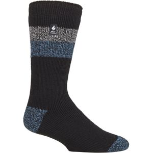 Heat Holders Heren extra dikke warme thermo sokken - Zwart / Blauw (Lindos)
