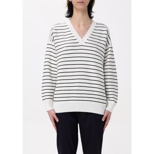 Gestreepte Merino Wol V-hals Trui