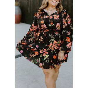 Bloemendruk Lange Mouwen Jurk