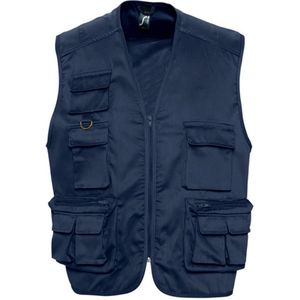 SOLS Wild Unisex Full Zip Waistcoat Bodywarmer Jacket (Marine) - Maat XL