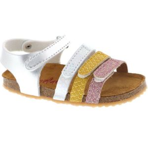 Develab  Leren Sandalen Zilver/roze - Maat  23