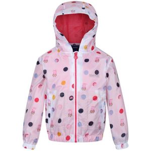 Regatta Kinder/Kinderen Peppa Pig Polka Dot Waterdichte Jas met Kap (Lichtroze)