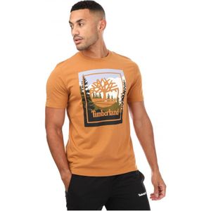 Timberland Outdoor T-shirt met print voor heren, tarwekleur