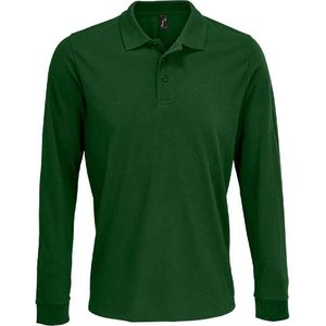 SOLS Unisex Prime Pique Polo voor volwassenen met lange mouwen (Fles groen)