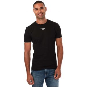 Calvin Klein Jeans slimfit T-shirt van biologisch katoen met logo voor heren, zwart