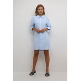 Kaffe - Kamilia - Blousejurk - Lichtblauw - Knielengte - Lange Mouwen