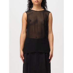 Doorzichtige Zijde Mouwloze Blouse