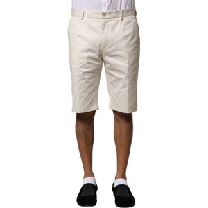 Dolce & Gabbana - Bermuda Shorts - Beige - Regular Fit - Katoen Stretch