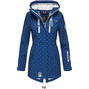 Marikoo lange dames gewatteerde jas Abendsternchen met afneembare capuchon