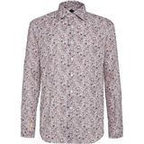 Shirt - Geometrisch Patroon - Stretchkatoen - Regular Pasvorm