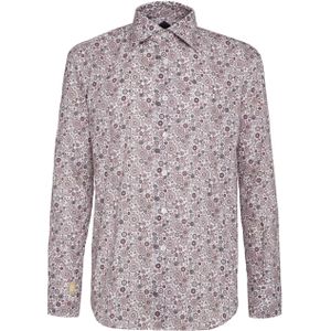 Shirt - Geometrisch Patroon - Stretchkatoen - Regular Pasvorm