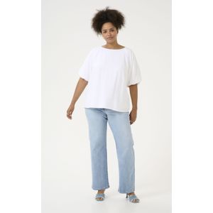 Blouse met korte mouwen Regular fit Optical White