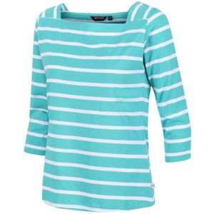 Regatta Dames/dames Polexia Stripe T-shirt (Turkoois/Wit) - Maat 36