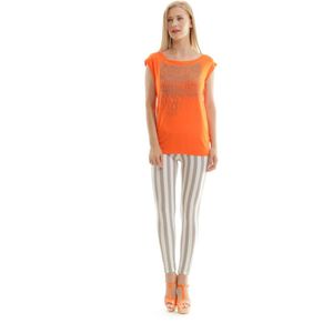 Mouwloze Print Top in Oranje