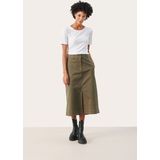 Part Two - Fanniespw SK - A-lijnrok - Olijfgroen - Katoen