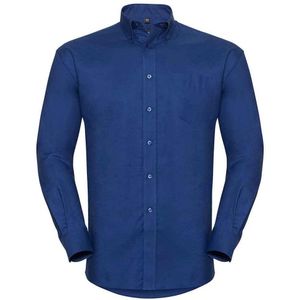 Russell Collection Heren Oxford Formeel Overhemd Met Lange Mouwen (Helder Koningsblauw)