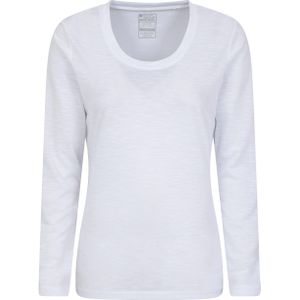 Mountain Warehouse Dames/Dames Agra Slub Top met lange mouwen (Wit)