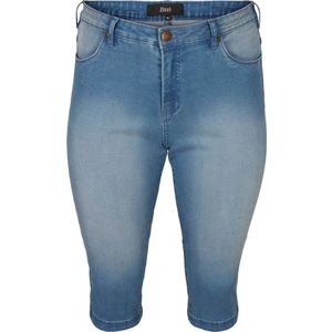 Zizzi High Waist Skinny Capri Jeans AMY Lichtblauw Denim - Maat 6XL