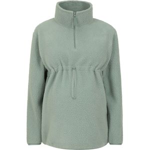 Mountain Warehouse Dames/Dames Sherpa Half Rits Zwangerschaps Fleece Top (Groen)