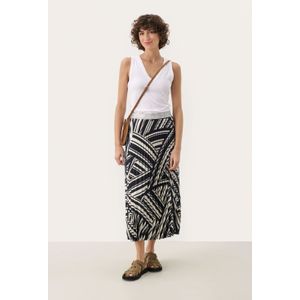 Part Two - Nisma - A-lijnrok - Marine/Wit - 7/8 Lengte