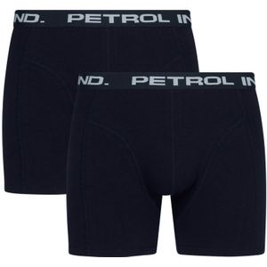 Petrol Industries - Heren 2-pack Boxershorts Petrol Logo Blauw - Blauw - Maat L