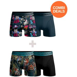Muchachomalo - 2-pack + 2-pack Boxershorts Men - Combi Deal - Maat S