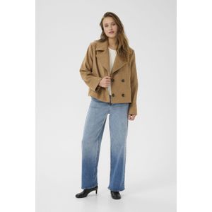 Kaffe - Double-breasted Jas - Bruin - Wol