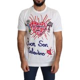 Dolce & Gabbana Wit Sint Valentijn Harten Print Heren T-shirt