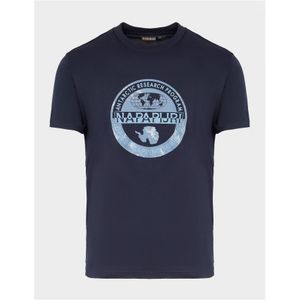 Men's Napapijri Bollo Short Sleeve T-Shirt in Blue