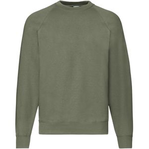 Fruit of the Loom Heren Klassiek Raglan Sweatshirt (Klassieke Olijf)