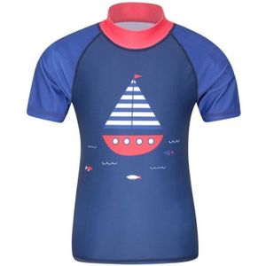 Mountain Warehouse Rash Guard Met Korte Mouwen Voor Kinderen En Kinderen (Kobaltblauw) - Maat 7-8J / 122-128cm