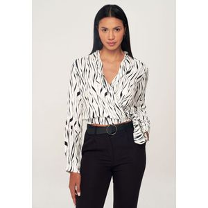 Herita Blouse Met Zebra Motieven - Maat L