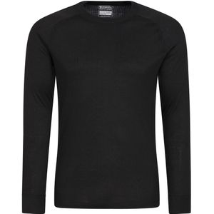Mountain Warehouse Heren Talus Ronde Hals Thermo Top met Lange Mouwen (Zwart)