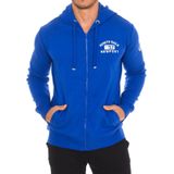 North Sails - Hoodie - Blauw - Heren - Katoen - Met Ritssluiting en Ribboord