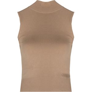 Guess - Tops - Beige - Mouwloos - Getailleerde Snit - LENZING™