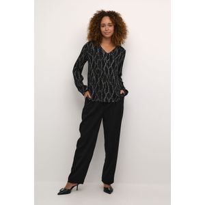 Blouse met lange mouwen Regular fit Black/Grey Graphic Simili black multi