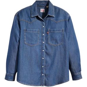 Levis Dames/Dames Teodora Gebogen Shirt (Denim)