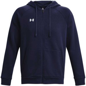 Under Armour Volwassen unisex Rival Fleece Full Zip Hoodie (Middernacht marine)