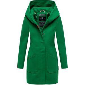 Marikoo dames wintermantel met capuchon en getailleerd model