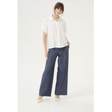 Overhemd - Cream - Relaxed Fit - Korte Mouwen