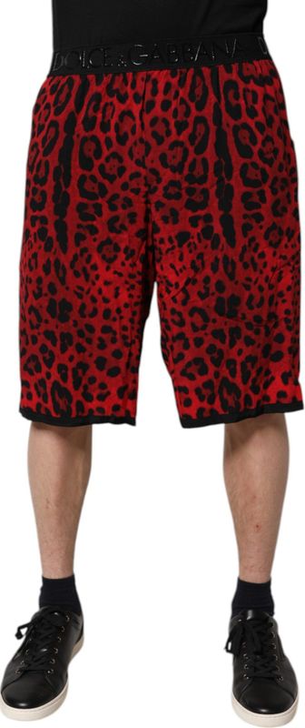 Dolce & Gabbana - Bermuda Shorts - Rood - Leopard Print
