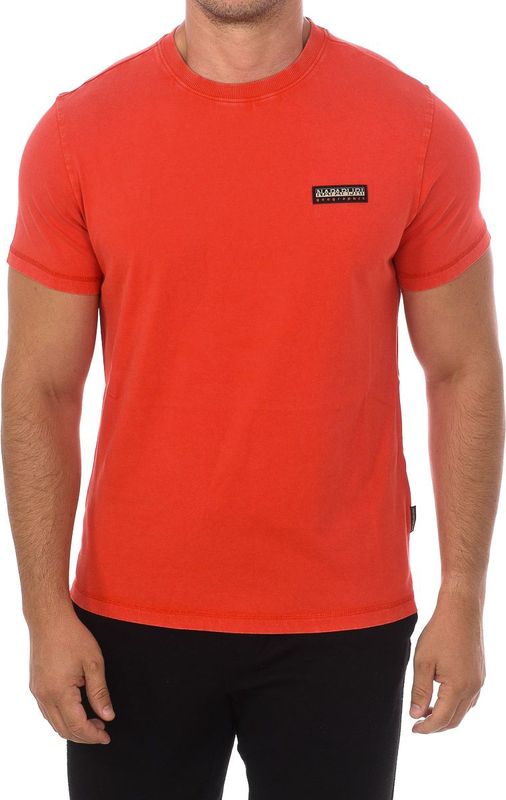 Napapijri - T-shirt - Rood - Korte Mouwen - Ronde Hals