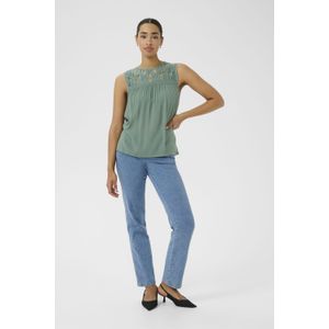 Mouwloos shirt Regular fit Dusty Jade green