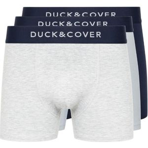 Duck and Cover Mannen Sagnet Boxer Shorts (Verpakking van 3) (Blauw/Wit/Grijs)